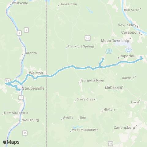 SVRTA Robinson / Weirton map