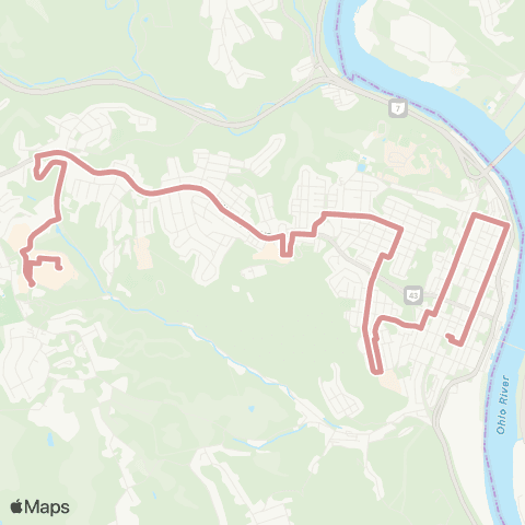 SVRTA Steubenville Saturday map