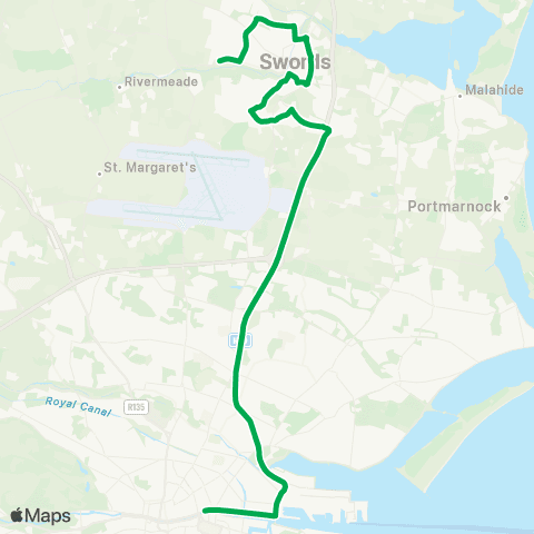 Swords Express Swords - Eden Quay map