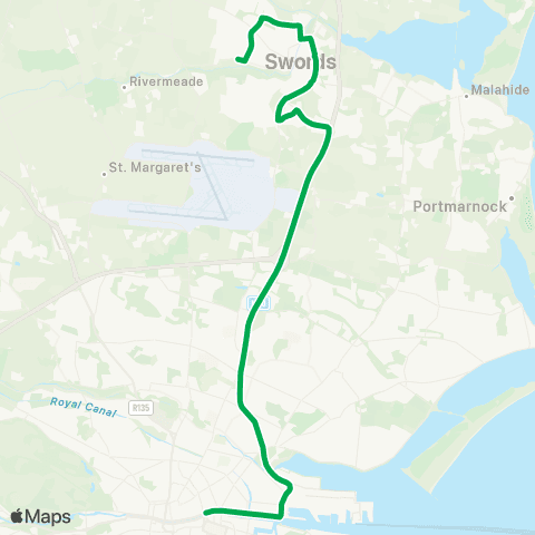 Swords Express Swords - Eden Quay map