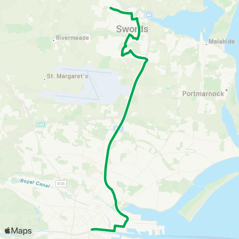 Swords Express Swords - Eden Quay map