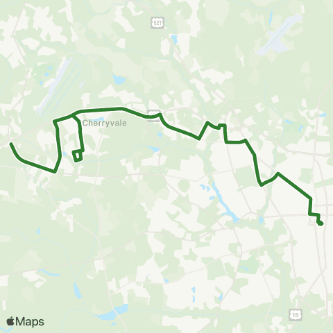 Santee Wateree RTA Cherryvale / Shaw Shuttle Connector map