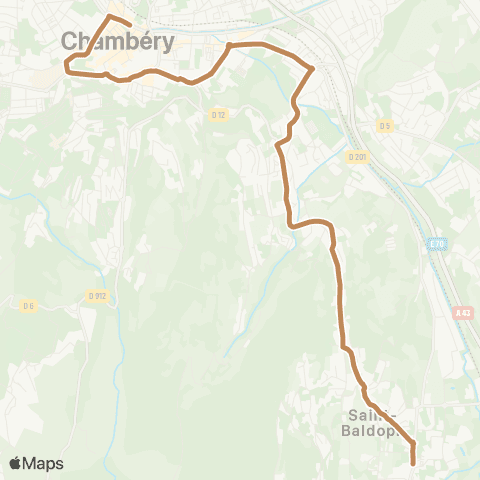 Synchro Gare Ducs > St Baldoph Centre map