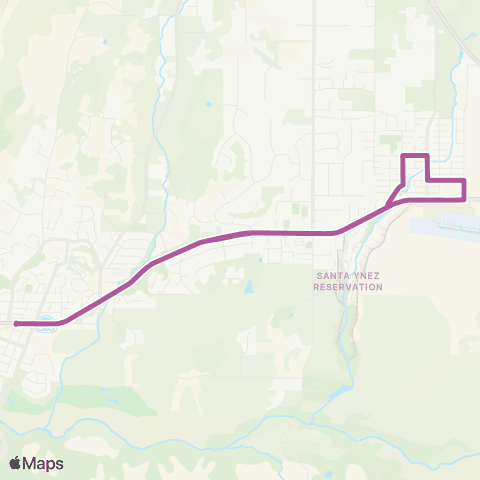 Santa Ynez Valley Transit Express map