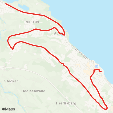SZU - Sihltal Zürich Uetliberg Bahn Wädenswil, Hintere Rüti West - Wädenswil, Bahnhof map