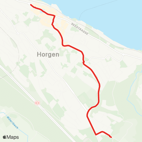 SZU - Sihltal Zürich Uetliberg Bahn Horgen, Bahnhof - Horgen, Waldegg map