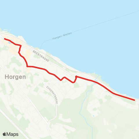 SZU - Sihltal Zürich Uetliberg Bahn Horgen, Bahnhof - Horgen, Risi/Dow map