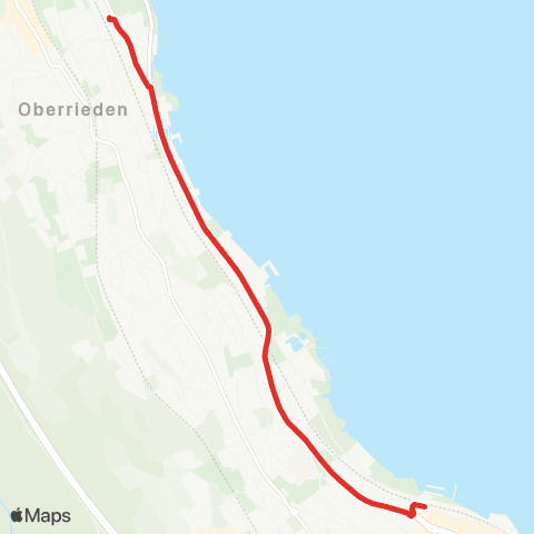 SZU - Sihltal Zürich Uetliberg Bahn Horgen, Bahnhof - Oberrieden, Bahnhof map