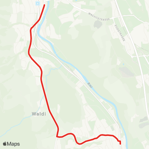 SZU - Sihltal Zürich Uetliberg Bahn Adliswil, Büchel - Adliswil, Bahnhof map