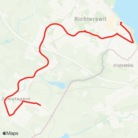 SZU - Sihltal Zürich Uetliberg Bahn Samstagern, Bahnhof - Richterswil, Bahnhof map