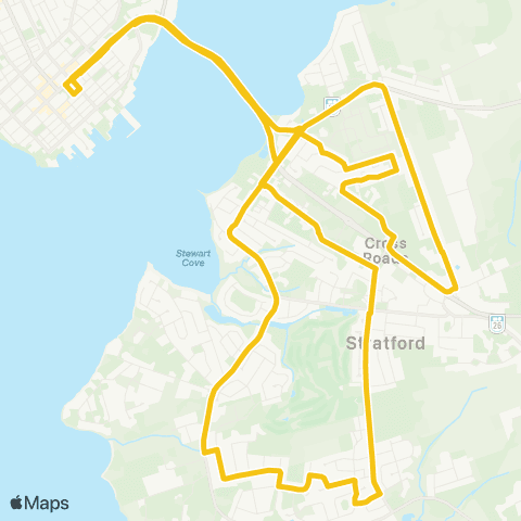 T3 Transit Stratford Bunbury map