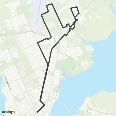 T3 Transit East Royalty Shuttle map