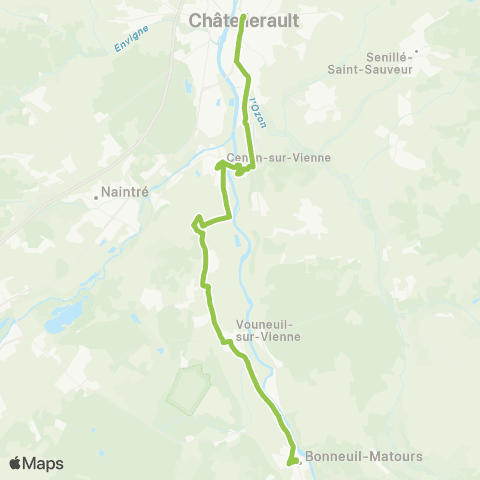 TAC Bonneuil-Matours Ctre - Châtellerault Hôtel de ville map