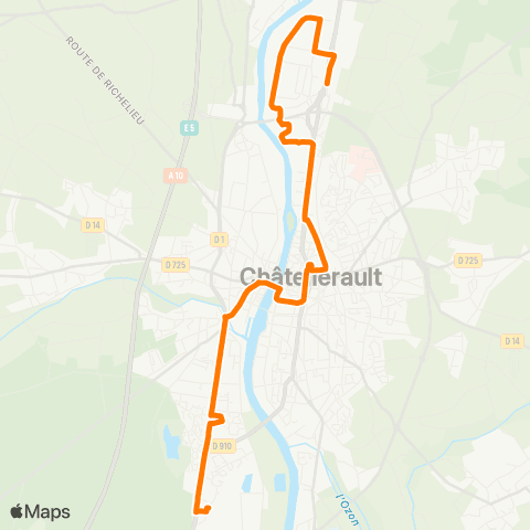 TAC Châtellerault Étang - Argenson map
