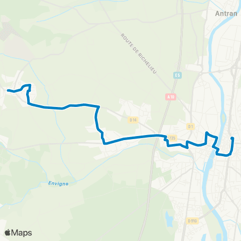 TAC Thuré Ctre / LPA de Thuré - Châtellerault Hôtel de ville map