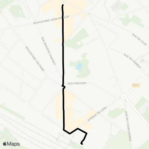 Tadao Navette Béthune map