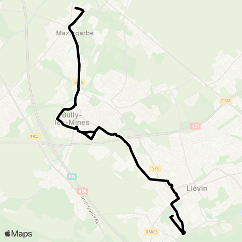 Tadao Scolaires  map