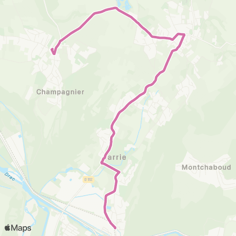 M Réso Jarrie Gare / Champagnier Place du Laca map