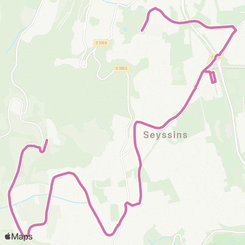 M Réso Seyssinet-Pariset Cimetière / Seyssins Clinique du Dauphiné map