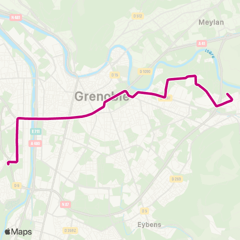 M Réso Seyssins le Prisme / St-Martin-d'Hères Uni - Condillac map