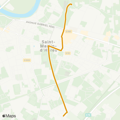 M Réso Navette Ligne D map