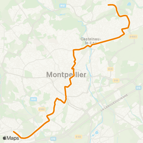 TaM St-Jean de Védas Ctre - Notre-Dame de Sablassou / Jacou map