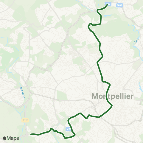 TaM Grés de Montpellier - Clapiers map