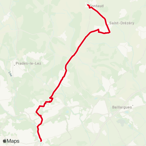 TaM Charles de Gaulle - Stade de Montaud map