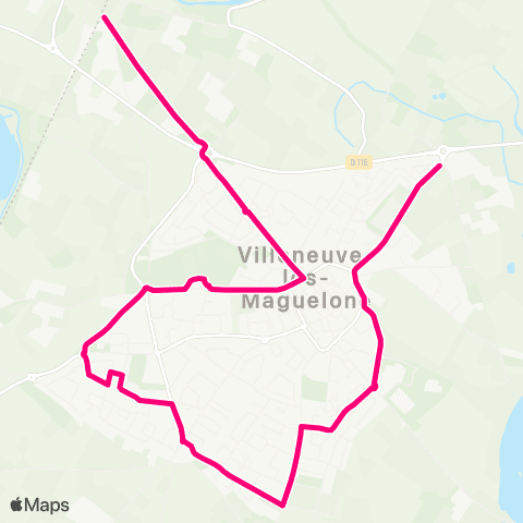 TaM Villeneuve-lès-Maguelone :  Arnel - Gare de Villeneuve-lès-Maguelone map