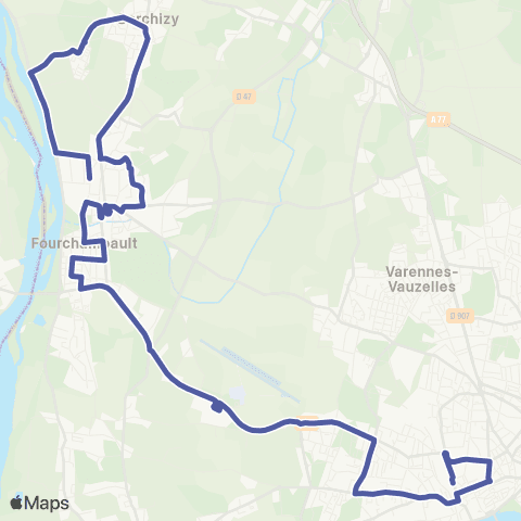 Tanéo Les Révériens - Nevers Gare map