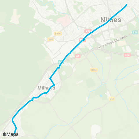 TanGO! Bernis - Milhaud - Gare triaire map