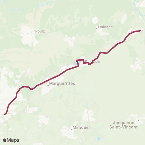 TanGO! Sernhac - Nîmes map