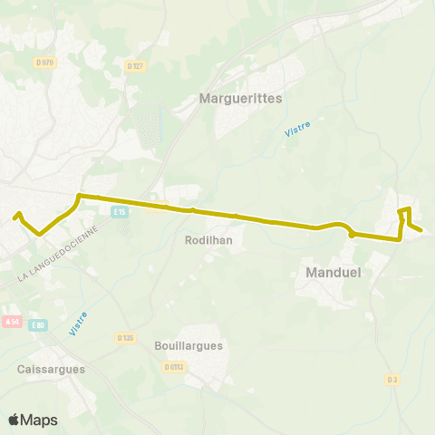 TanGO! Redessan - Nîmes map