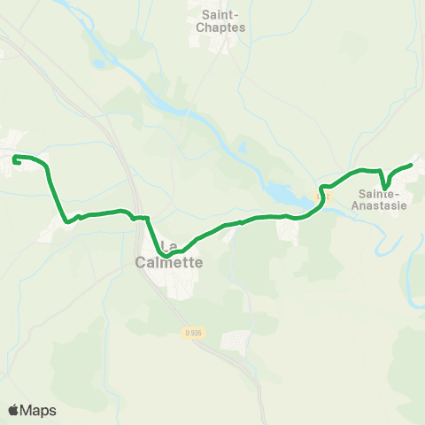 TanGO! Ste-Anastasie - St Genies de Malgoires map