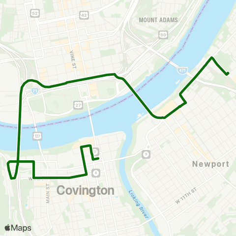 TANK Southbank Shuttle map