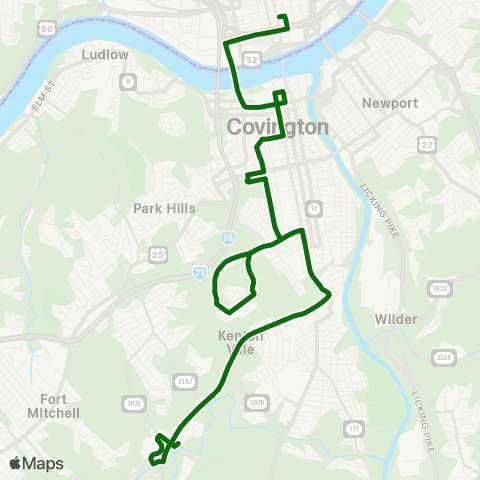 TANK Holman Ave / Fort Wright map