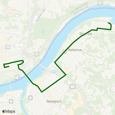 TANK Bellevue / Dayton map