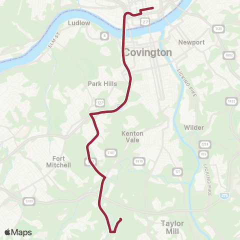 TANK Fort Wright / Lake Park Dr Express map