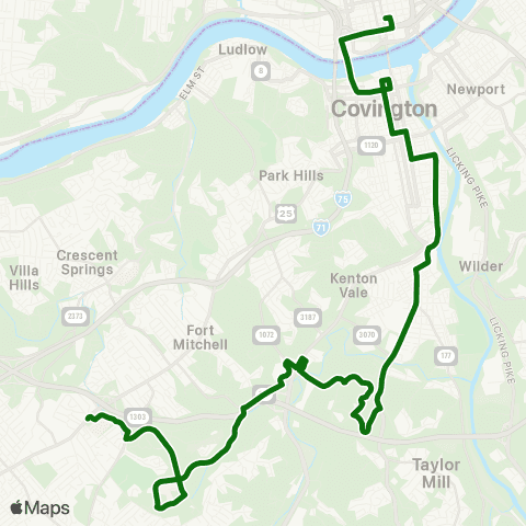 TANK Eastern Ave / Crestview Hills map