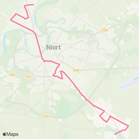 Tanlib Aiffres Mairie - Niort Sainte-Pezenne map