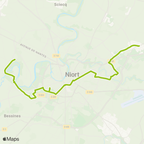 Tanlib Maisons Rouges / Combes - Niort St-Liguaire ITEP map