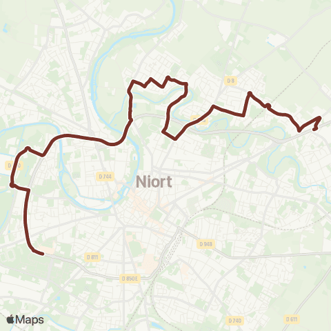 Tanlib Niort Maisons Rouges - Niort Pôle atlantique map