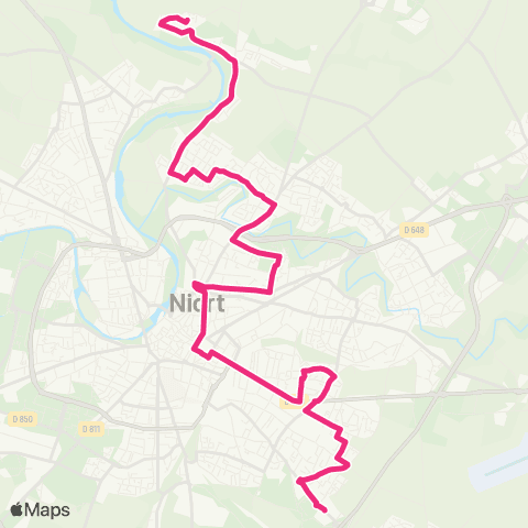 Tanlib Niort Nerval - Niort Surimeau map