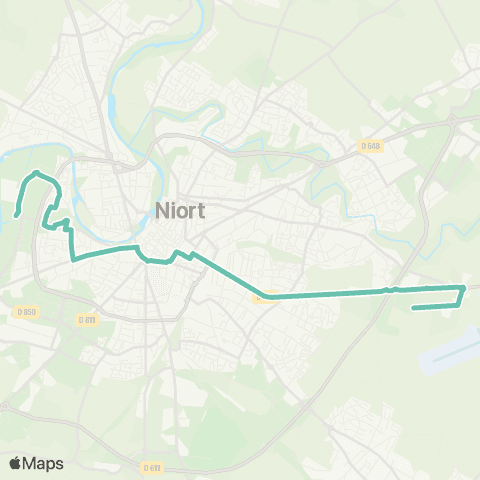 Tanlib Niort Terre de sport - Niort Pôle Univ. map