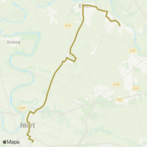 Tanlib Saint-Gelais Écoles - Niort Gare SNCF map