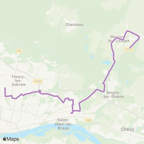 Tao Gare Aubrais - Villevert map