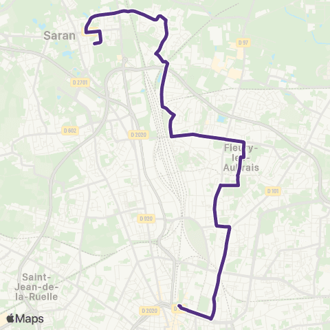 Tao Piscine de Saran - Gare Orléans map