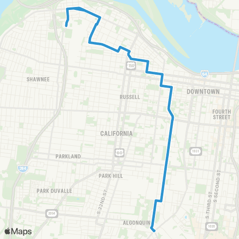 TARC Twelfth Street map