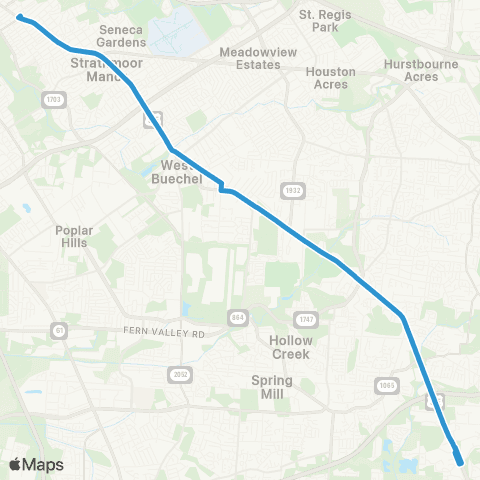 TARC Bardstown Road map