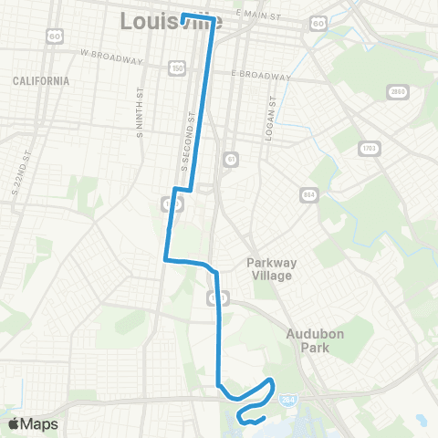 TARC Second Street map